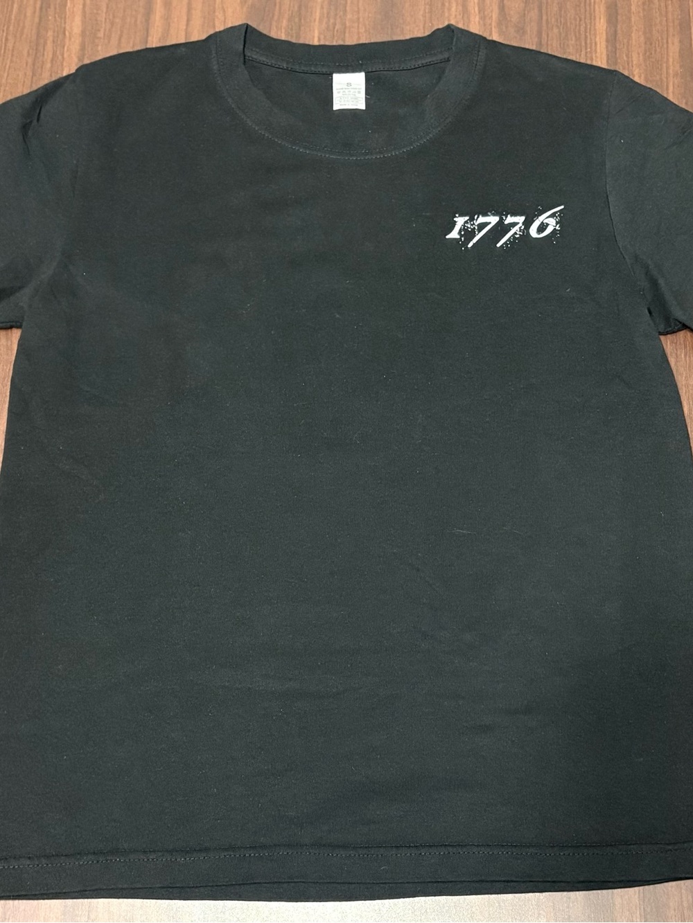 Grunt Style Black Tee with White 1776 Chest Graphic